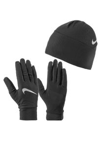 Nike Essential Set Mütze Und Handschuhe Herren - schwarz - Gr. S/M - Polyester/Elastan/Polyamid