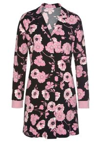 Lascana Nachthemd mit Blumenmuster, rosa|schwarz