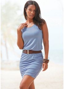Vivance Minikleid mit Raffungen am Rockteil, figurbetontes Sommerkleid, Strandkleid, blau