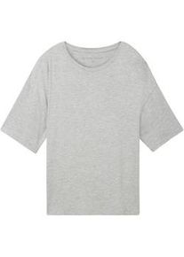 Tom Tailor Damen T-Shirt in Melange Optik, grau, Melange Optik, Gr. S/36