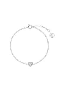 Paul Valentine Glamorous Heart Bracelet Silver