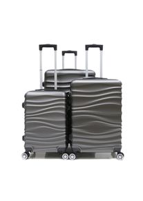 Reisekoffer Koffer 3 tlg Hartschale Trolley Set Kofferset Handgepäck
