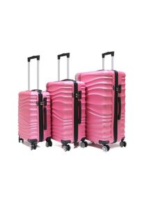 Reisekoffer Koffer 3 tlg Hartschale Trolley Set Kofferset Handgepäck