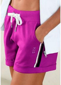H.I.S. H.I.S Strandshorts pink Gr. 32/34 für Damen. Mit Streifenband. Basic. Nachhaltig.