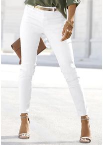 Lascana 7/8-Jeggings weiß Gr. 34 für Damen. Figurbetont. Nachhaltig.