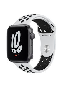 Apple Watch (Series SE) 2020 GPS 44 mm - Aluminium Grau - Nike Sportarmband Weiß