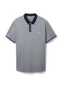 Tom Tailor Herren Plus - Basic Poloshirt, blau, Melange Optik, Gr. 2XL