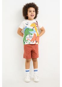 C&A Dino-Set-Kurzarmshirt und Shorts-2 teilig
