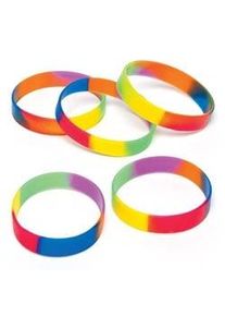 Regenbogen-Armbänder (10 Stück) Mitgebsel
