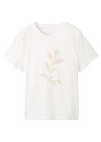 Tom Tailor Damen T-Shirt mit Print, weiß, Print, Gr. XL