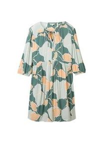 Tom Tailor Damen Plus - Kleid mit Allover Print, grün, Allover Print, Gr. 46