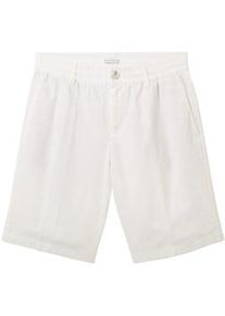 Tom Tailor DENIM Herren Regular Shorts, weiß, Uni, Gr. XL