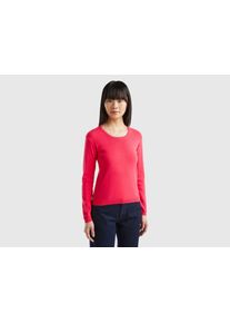 United Colors Of Benetton Strickpullover mit Markenlabel, rosa