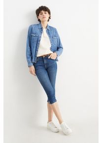 C&A Capri Jeans mit Gürtel-Mid Waist-LYCRA®