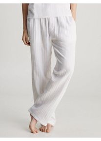 Calvin Klein Underwear Pyjamahose SLEEP PANT mit Markenlabel auf dem Bund, weiß
