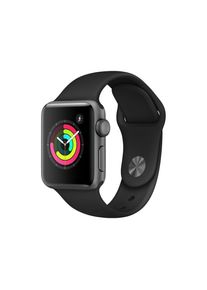 Apple Watch (Series 3) 2017 GPS 38 mm - Aluminium Grau - Sportarmband Schwarz