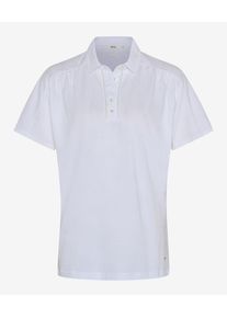 Brax Damen Poloshirt Style CLARE, Weiß, Gr. 34