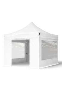 TOOLPORT 3x3m Aluminium Faltpavillon, inkl. 4 Seitenteile, weiß - (600147)