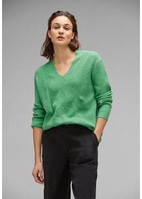 Street One V-Ausschnitt-Pullover mit V-Ausschnitt, grün