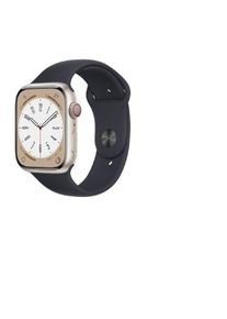 Apple Watch (Series 8) 2022 GPS + Cellular 45 mm - Aluminium Rosé - Sportarmband Schwarz
