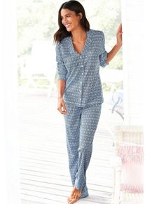 Vivance Dreams Pyjama (2 tlg) in schönem Muster, blau