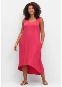 Große Größen Kleid mit Taschen, im Vokuhilaschnitt Gr. 44 pink von sheego für Damen