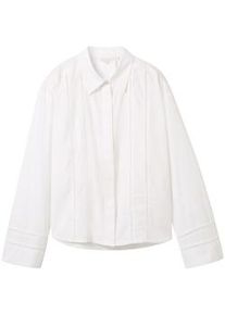 Tom Tailor Damen Hemd mit TENCELTM Lyocell, weiß, Uni, Gr. 36