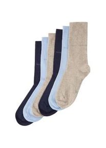 Tom Tailor Damen Basic Socken im Sechserpack, blau, Gr. 35-38
