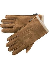 Mey & Edlich SAS Faguo Herren Leder-Handschuhe Beige einfarbig