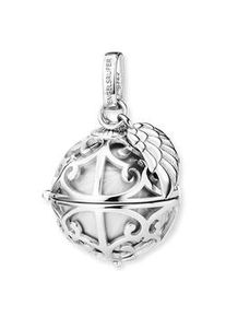 Ketten-Anhänger Engelsrufer "Schmuck Geschenk, Engelsrufer Relaunch mit Flügelanhänger, ER-23" Schmuckanhänger Gr. M, Silber 925 (Sterlingsilber)-Messing, 9,43 g, weiß (silberfarben, perlmuttfarben, weiß) Damen