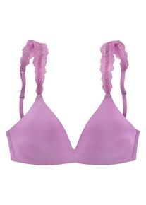 Lascana Push-up-BH violett Gr. 75AA. Mit Integriertem Kissen und ohne Bügel