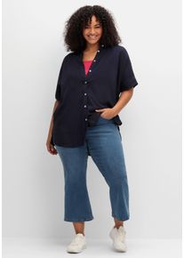 Große Größen Bootcut-Jeans in 7/8-Länge, mit Bodyforming-Effekt Gr. 52 blau von sheego für Damen