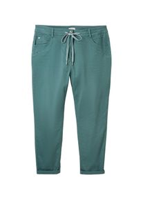 Tom Tailor Große Größen Schmale Hose mit Bindeband, in Ankle-Länge Gr. 54 grün für Damen