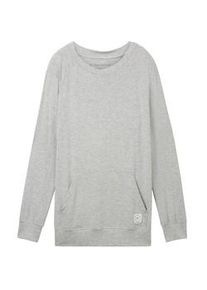 Tom Tailor Damen Sweatshirt in Melange Optik, grau, Melange Optik, Gr. S/36
