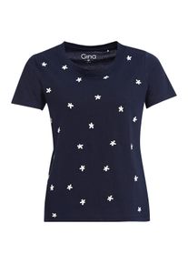 Gina Damen T-Shirt mit Blümchen-Allover
