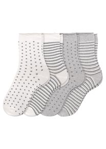 Gina Benotti 4 Paar Damen Socken mit Effektgarn