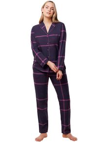 Triumph Schlafanzug Boyfriend PW X Checks (Set, 2 tlg) Pyjama mit seitlichen Taschen, blau