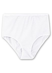 wäschepur Große Größen 5er-Pack Taillenslips, aus Baumwollstretch Gr. 52/54 weiß für Damen