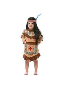 buttinette Indianerin-Kostüm für Kinder, hellbraun
