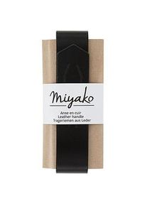 buttinette Lederriemen "Miyako" für Taschen, schwarz, Länge: 49,5 cm