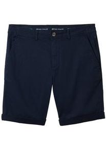 Tom Tailor Herren Stretch Chino Shorts, blau, Uni, Gr. 30