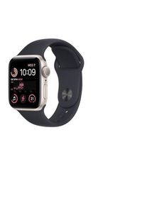Apple Watch (Series SE) 2022 GPS 40 mm - Aluminium Polarstern - Sportarmband Schwarz