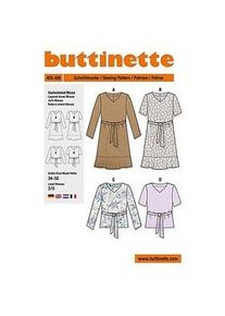 buttinette Schnitt "Stufenkleid & Bluse" für Damen