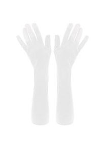 buttinette Satin-Handschuhe, weiß, 55 cm