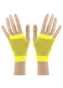 buttinette Netz-Handschuhe, neongelb