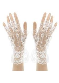 buttinette Spitzen-Handschuhe, weiß