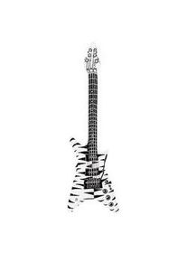 buttinette E-Gitarre "Black & White", aufblasbar
