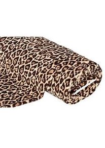 buttinette Wellness-Fleece "Leopard", braun-color