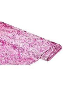 buttinette Jacquard "Blumen/Paisley", pink/silber