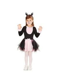 buttinette Kätzchen-Kostüm für Kinder, schwarz/rosa